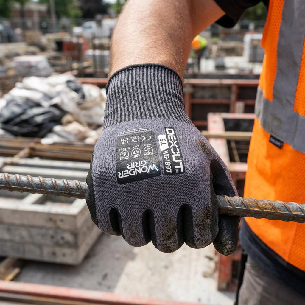 Wondergrip DEXCUT WG-1897 Cut Resistant Gloves Level F ANSI A7 Glass-Fibre-Free