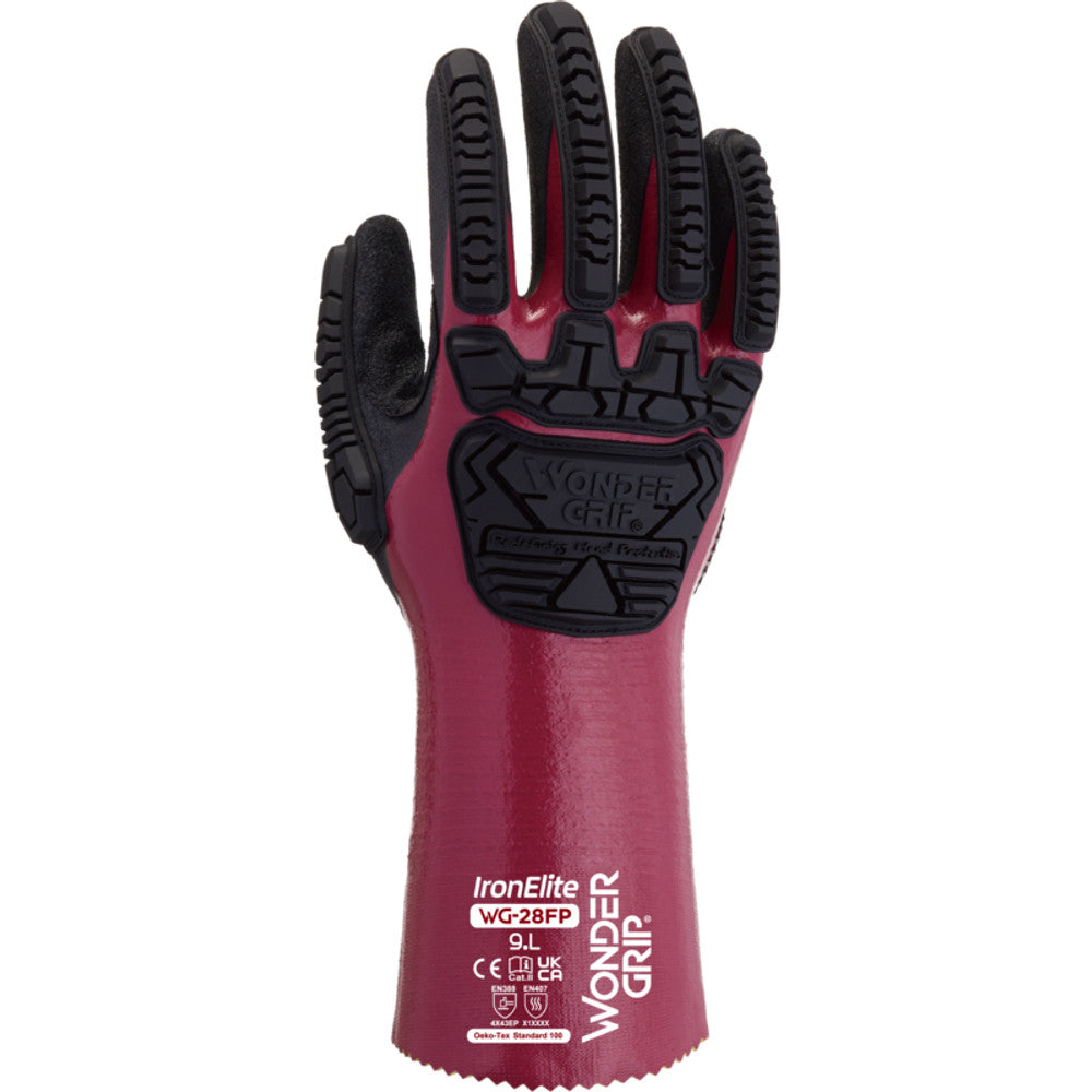 Wondergrip IronElite Cut Resistant Gauntlet Gloves Level E TPR Impact Protection
