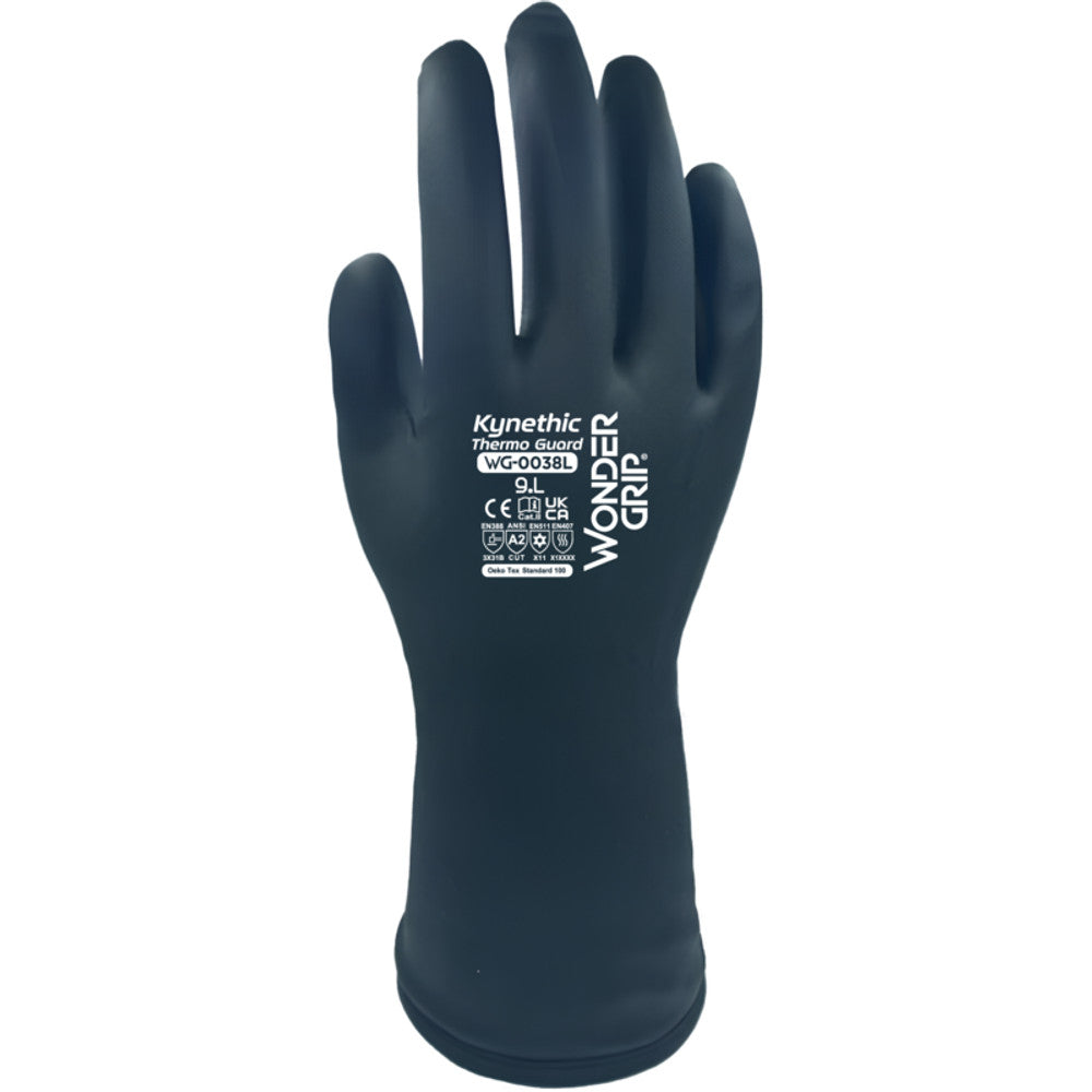 Wondergrip Kynethic Thermo Guard Thermal Work Gloves Cold Wet Oily Protection 30cm Cuff