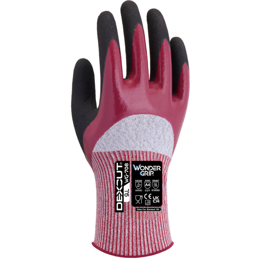 Wondergrip WG-708 Dexcut Cut Resistant Gloves Level D