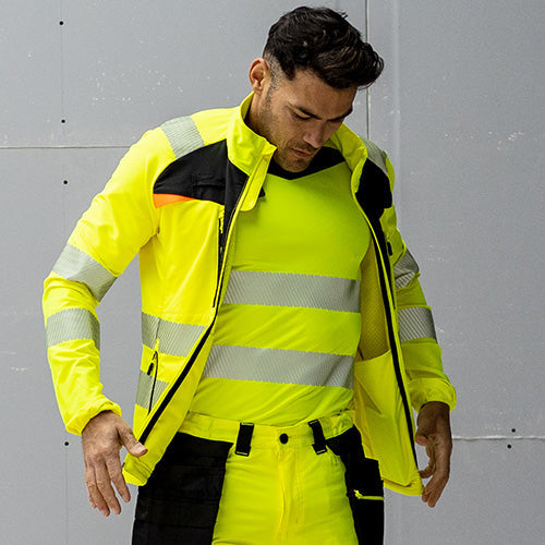 hi vis softshell jacket