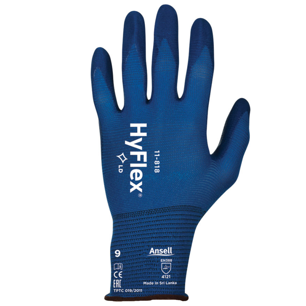 Ansell HyFlex 11-818 Nitrile Foam Work Gloves Precision Grip