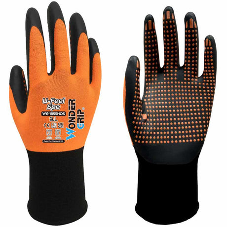 Wondergrip WG-1855HOS U-Feel Nitrile Micro Dot Palm Gloves Touchscreen