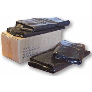 Beeswift Heavy Duty Black Refuse Sacks 160g Recycled Waste Bags