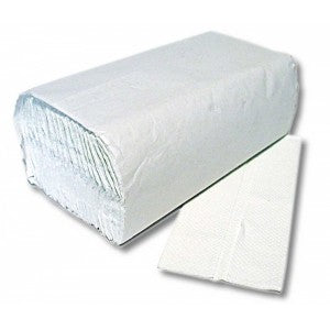 Luxury White C-Fold Hand Towels 2-Ply 23x31cm Italian Virgin Pulp 2400 Sheets