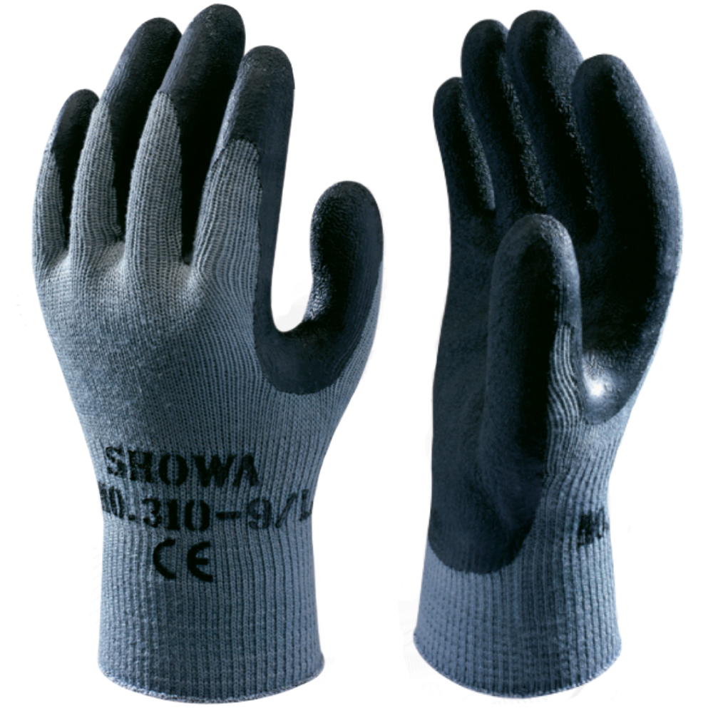 Showa 310 Heavy Work Latex Grip Glove Natural Rubber Palm Coated