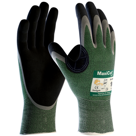 ATG MaxiCut Oil 34-304 Cut Resistant Gloves Level B Nitrile Palm