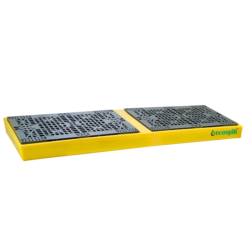 Ecospill 4 Drum Bunded Workfloor PE In-Line Spill Containment 300L Sump