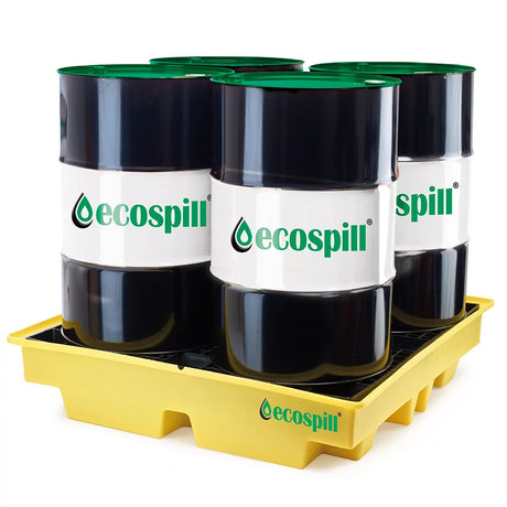 Ecospill 4 Drum Spill Pallet 230L Polyethylene Containment Storage