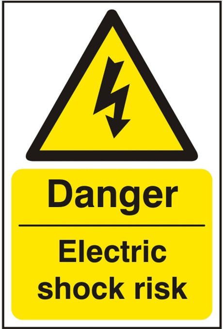 Danger Electric Shock Risk (SAV) 20x30cm Safety Sign