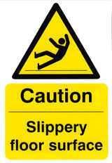 Caution Slippery Floor Surface (SAV) 20x30cm Safety Sign