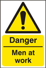 Danger Men At Work (Rigid PVC) 20x30cm Safety Sign