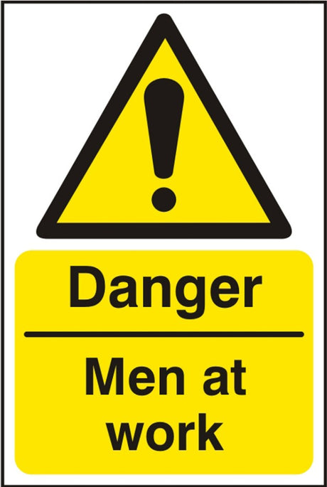 Danger Men At Work (Rigid PVC) 20x30cm Safety Sign