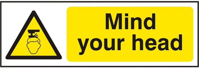Mind Your Head (SAV) 30x10cm Safety Sign