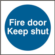 Fire door Keep shut (SAV) 10x10cm Safety Sign