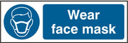 Wear face mask (Rigid PVC) 30x10cm Safety Sign