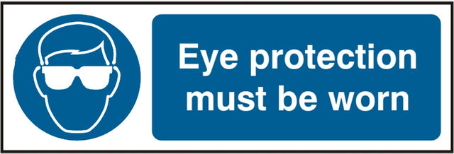 Eye Protection must be worn (SAV) 30 x 10cm Safety Sign