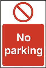 No Parking (Rigid PVC) 20x30cm Safety Sign