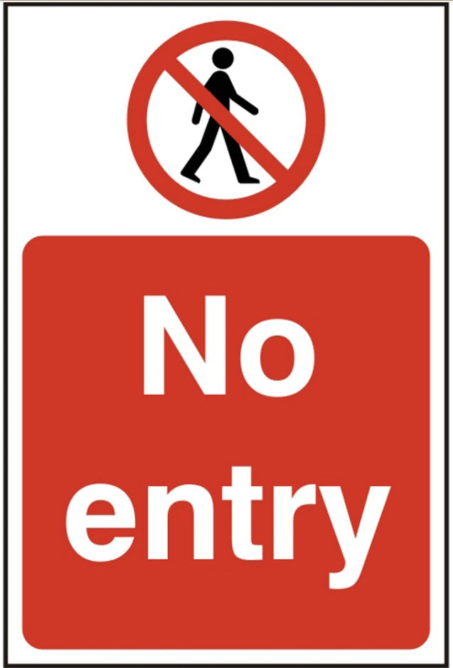 No entry (SAV) 20x30cm Safety Sign