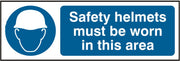 Safety Helmets Must Be Worn SAV Safety Sign
