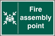 Fire assembly point 20 x 30cm Safety Sign Rigid PVC