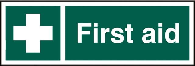 First Aid 30 x 10cm Safety Sign Rigid PVC