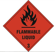 Flammable Liquid Safety Sign Self Adhesive Vinyl