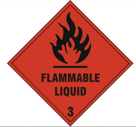 Flammable Liquid Safety Sign Self Adhesive Vinyl