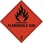 Flammable Gas Safety Sign Self Adhesive Vinyl