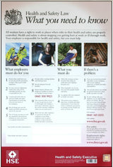 Health and Safety Law Poster 42 x 59.4cm Rigid PVC