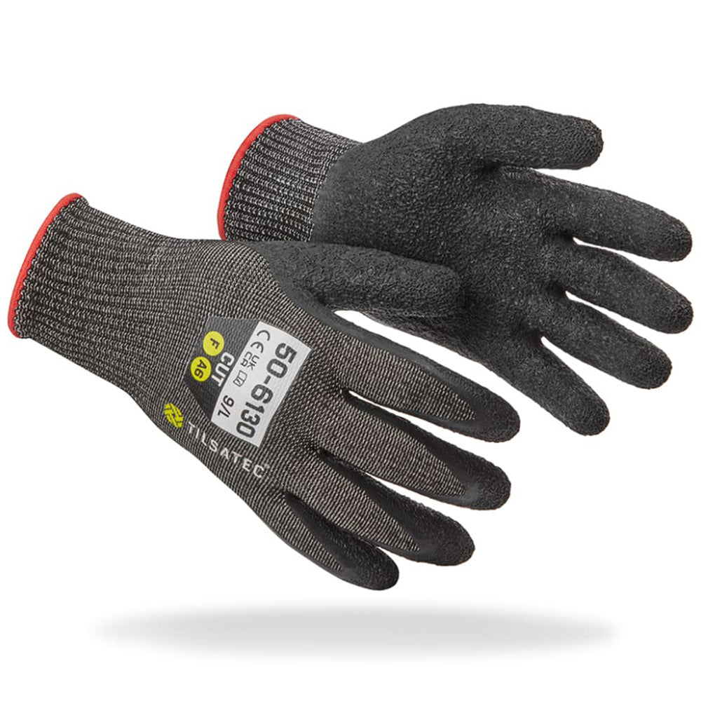 Tilsatec Cut Resistant Gloves Level F RhinoYarn Latex Palm Safety Gloves