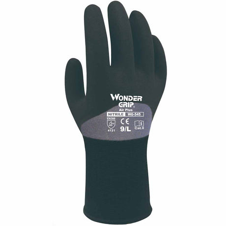 Wondergrip WG-545 Air Plus Nitrile Work Gloves 3/4 Knuckle Coated