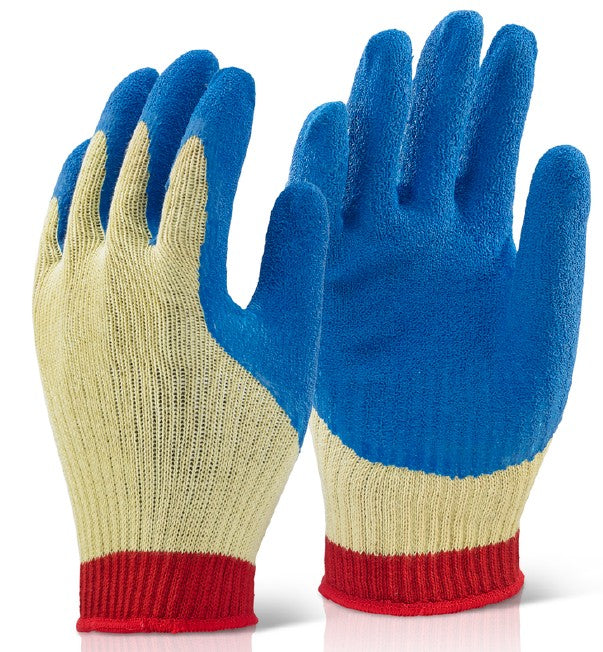 Beeswift Aramid Fibre Latex Gloves Cut Resistant Level D Safety Work Gloves