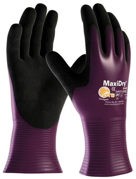 MaxiDry 56-426 Liquid & Oil Proof  Chemical Use Fully Coated Nitrile Glove