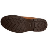 Brown Leather Brogue Pattern Safety Shoe Executive Office Manager