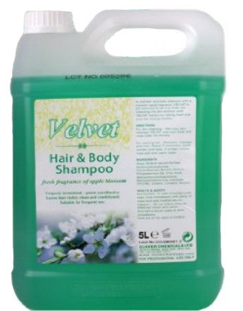 VELVET Mild Apple-Fragranced High Quality Hair And Body Shampoo 5L
