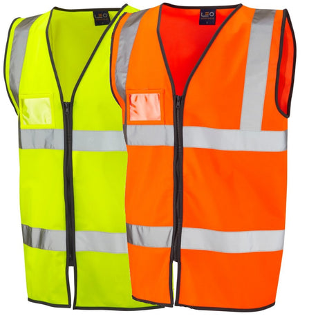 Leo Workwear Rumsam High Vis Vest Class 2 EcoViz Recycled Waistcoat