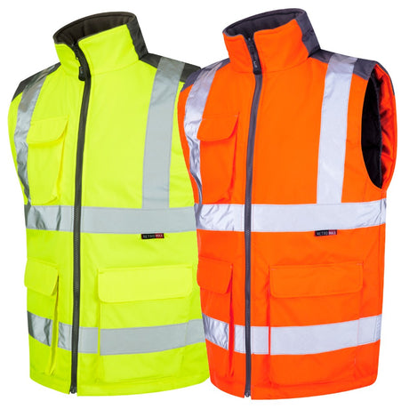 Leo Workwear Torrington Hi Vis Body Warmer Class 2 Interactive Gilet