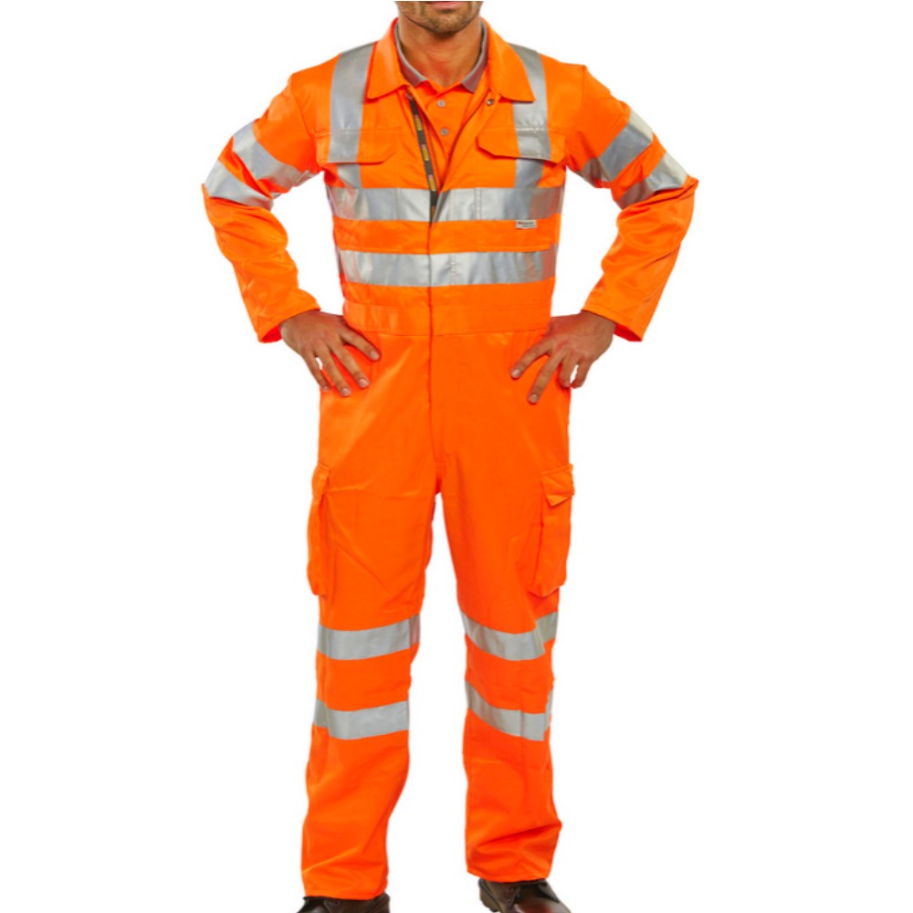 Hi Vis Railway Specification Coverall Orange
