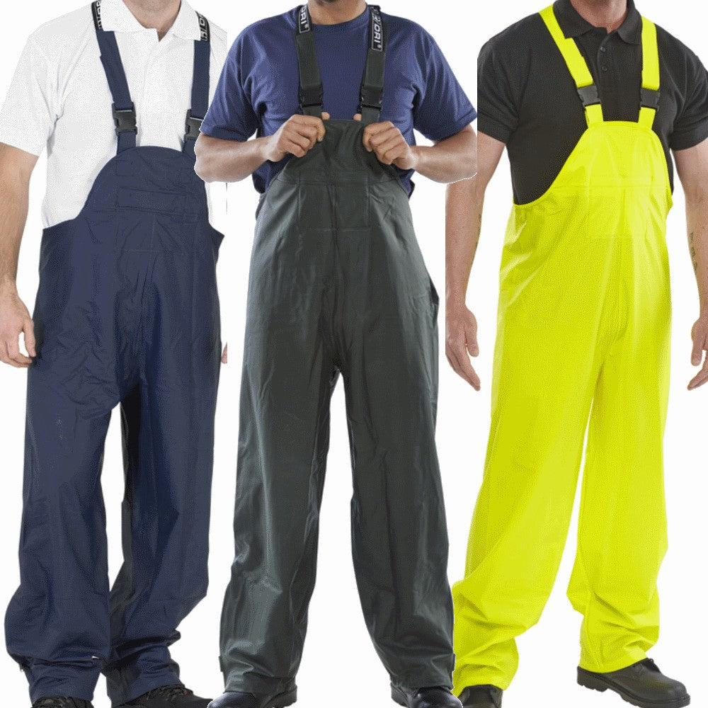 Beeswift Super Bib & Brace EN343 Waterproof Overalls | GlovesnStuff