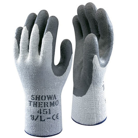 Showa 451 Thermo Grip Thermal Work Gloves Cold Weather Latex Palm
