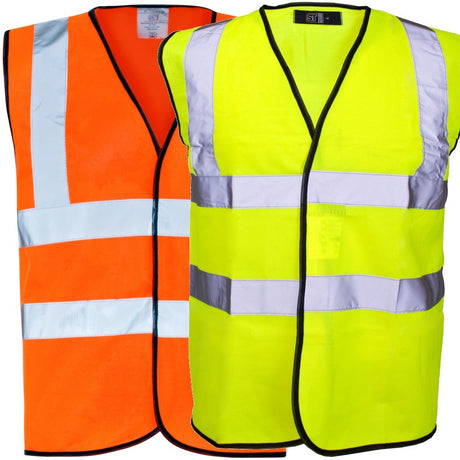 Supertouch Hi Vis Vest Yellow Velcro Fastening Class 2 Waistcoat