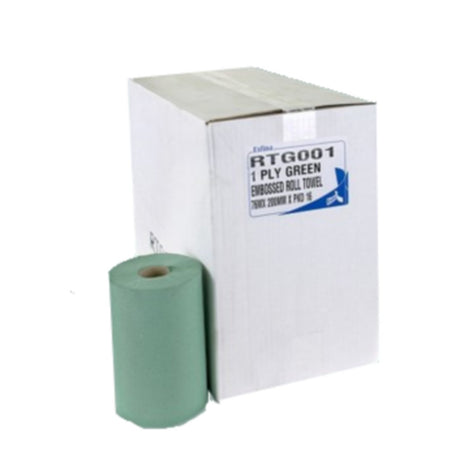 Green Embossed Roll Towel 76m 100% Recycled Commercial Hand Drying