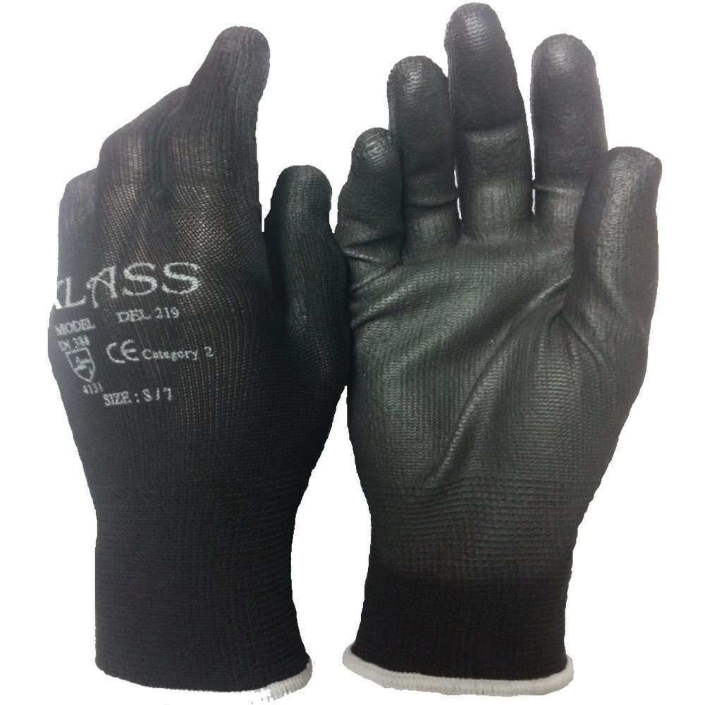 Klass DEL 219 Work Gloves PU Coated Polyester Precision Handling
