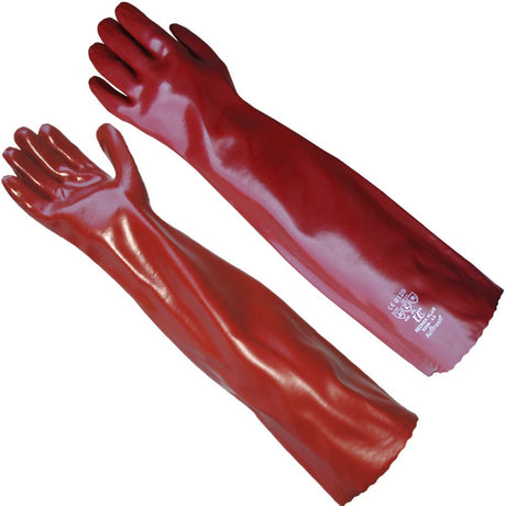 UCi RH2258 Red PVC Chemical Gauntlet 58cm Heavyweight Protection
