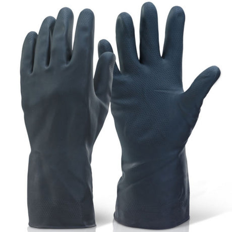Beeswift Heavyweight Neoprene Chemical Gauntlets Black Household Gloves