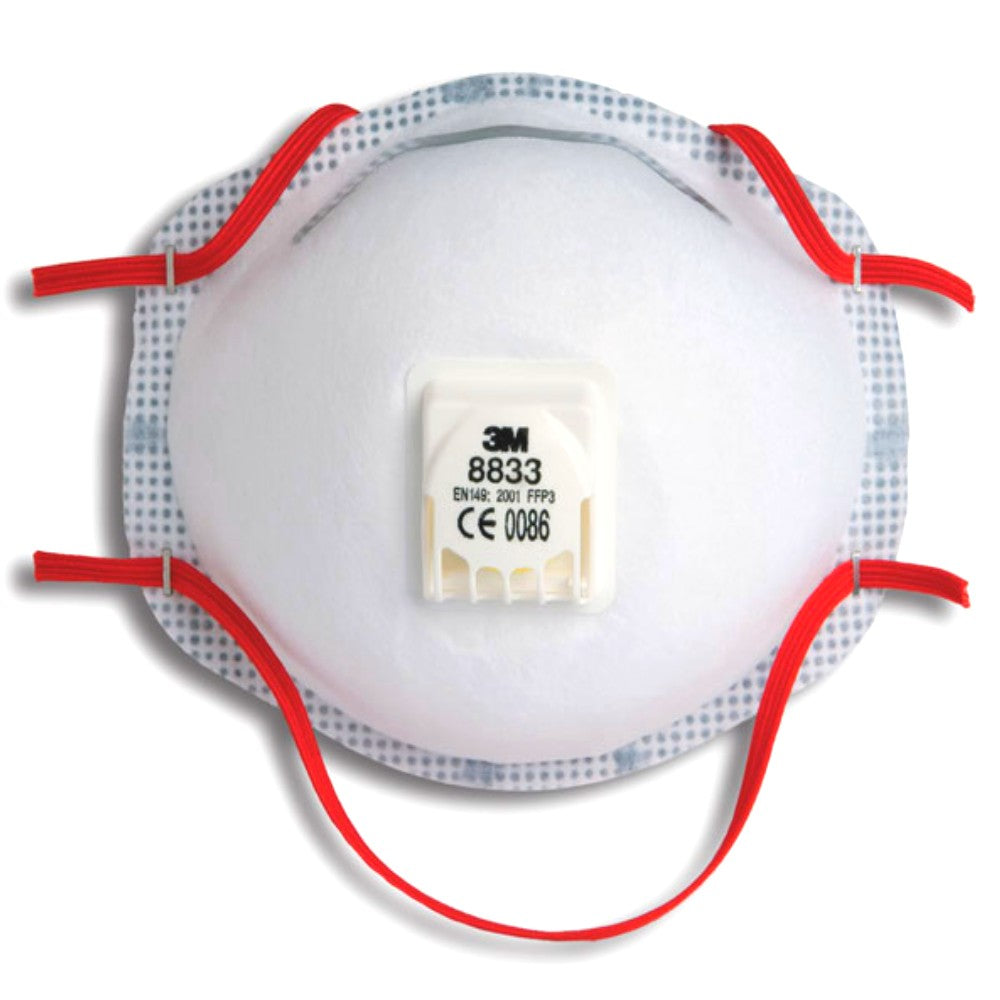3M 8833 Cup-Shaped Respirator FFP3 Valved Dust Protection