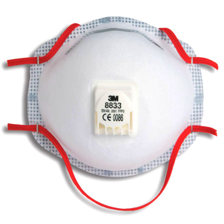 3M 8833 Cup-Shaped Respirator FFP3 Valved Dust Protection