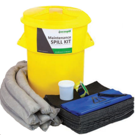 Ecospill 90L Maintenance Spill Kit Circular PE Bin Fluid Absorbent