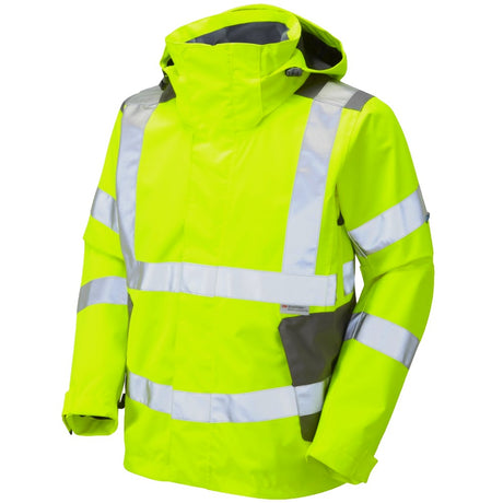 Leo Workwear Exmoor Hi Vis Jacket Waterproof Breathable Class 3